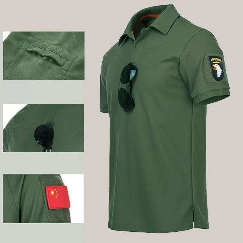 Men’s Quick-Dry Summer T-Shirt – O-Neck Lapel Pullover (M–4XL)